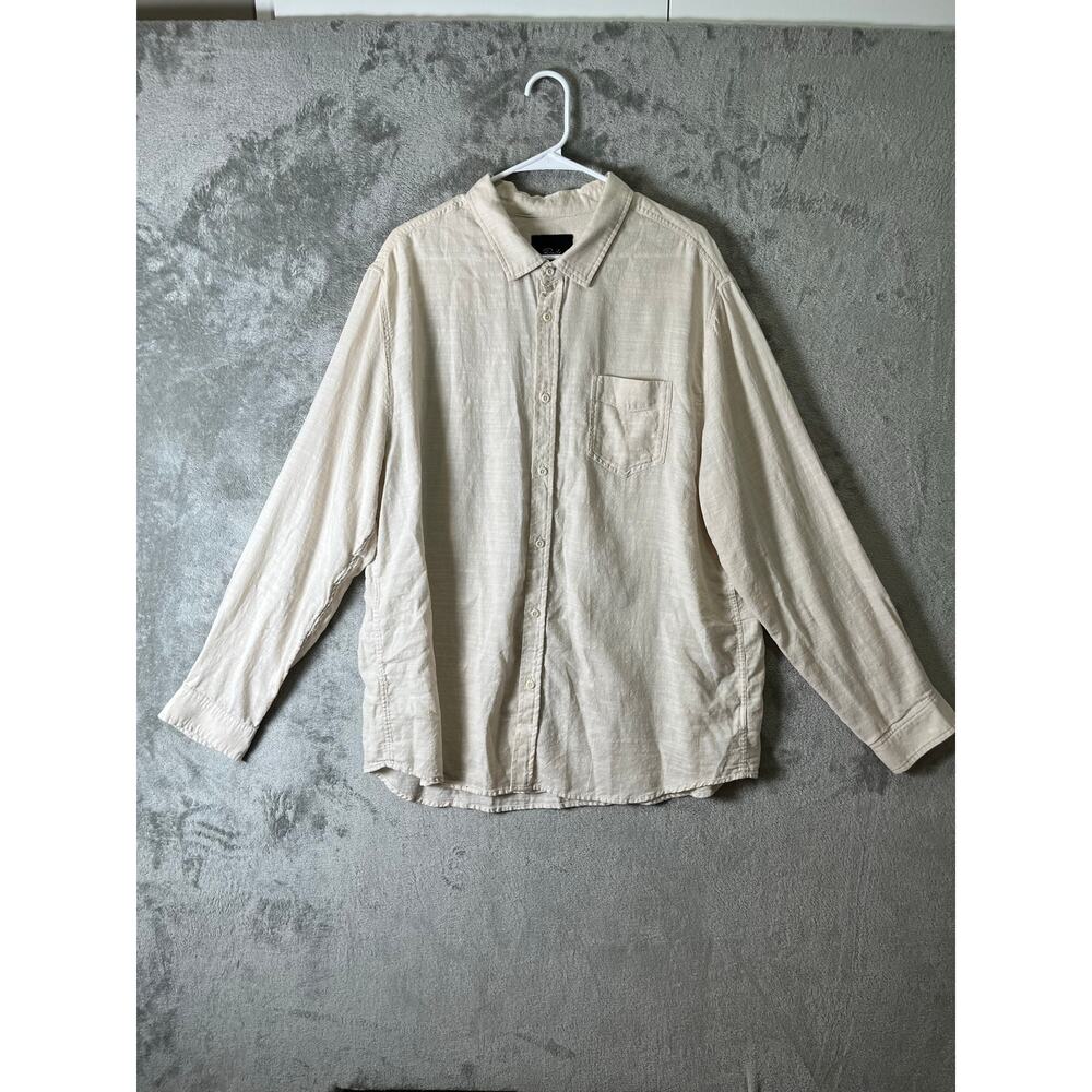 Rails Wyatt Cotton Button Up Shirt Hummus Neutral Coastal GrandpaCore XXL